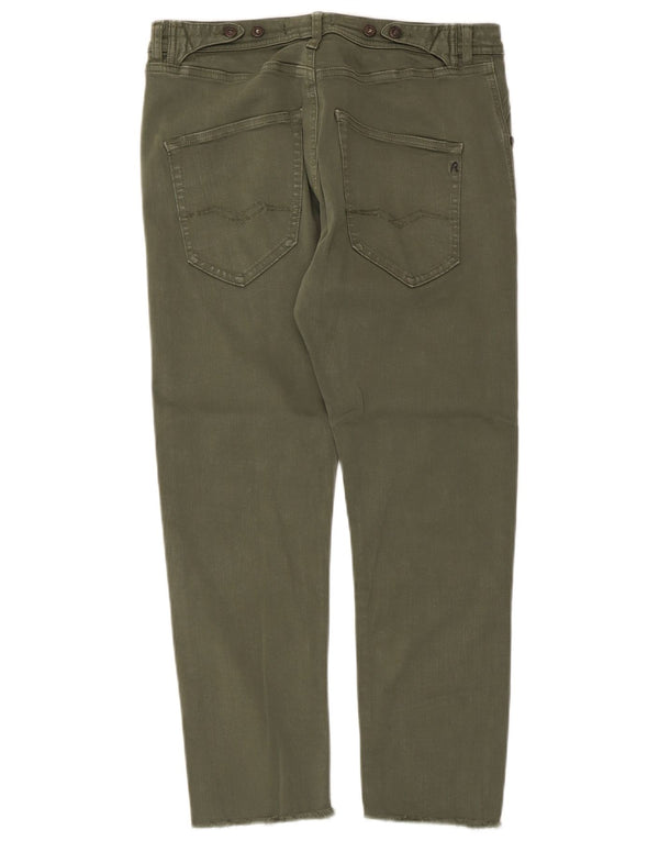 Replay Jeans ritagliati da donna Pilar W27 L24 cotone kaki