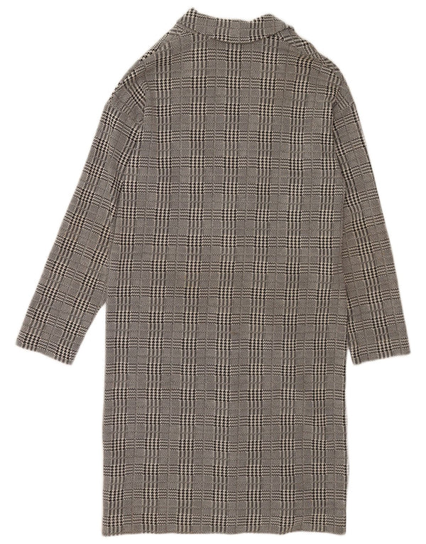 Soprabito da donna Topshop UK 10 piccolo cotone pied de poule grigio