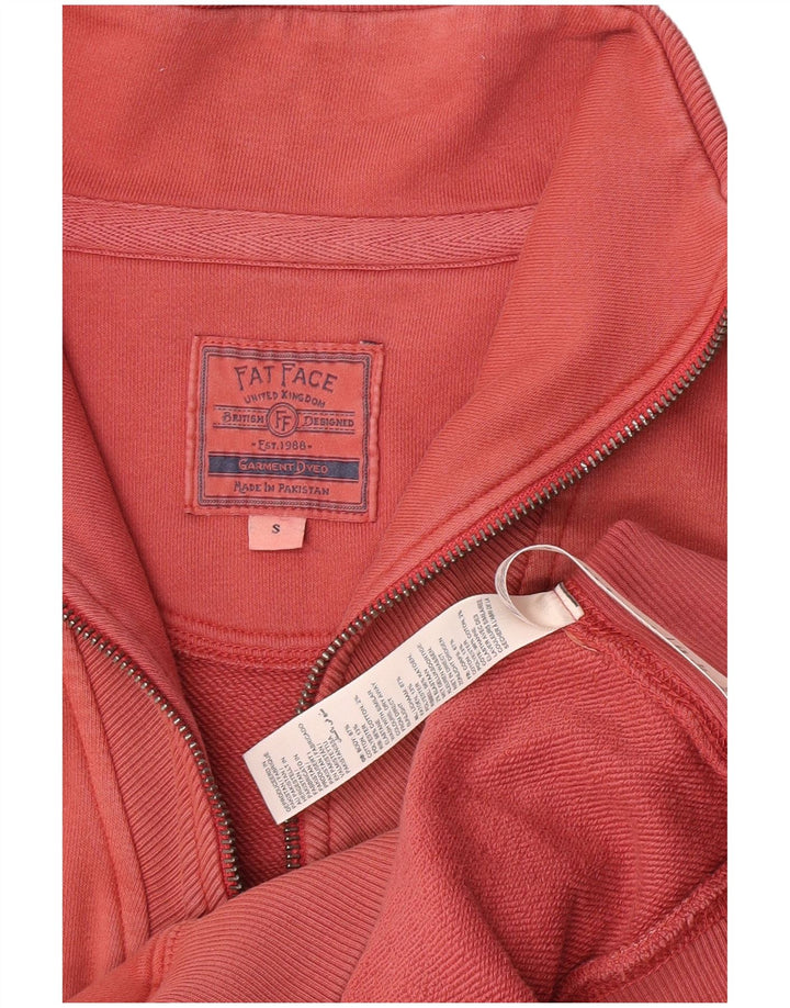 Felpa oversize con collo con zip da donna Fat Face, maglione UK 10 piccolo rosa