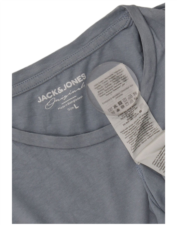 Jack & Jones T-shirt da uomo Top grande in cotone blu