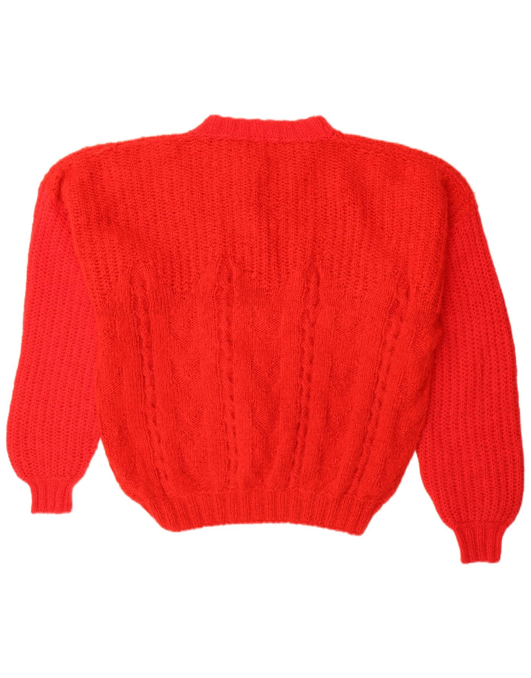 Maglione vintage da uomo con collo alto e maglione grande rosso