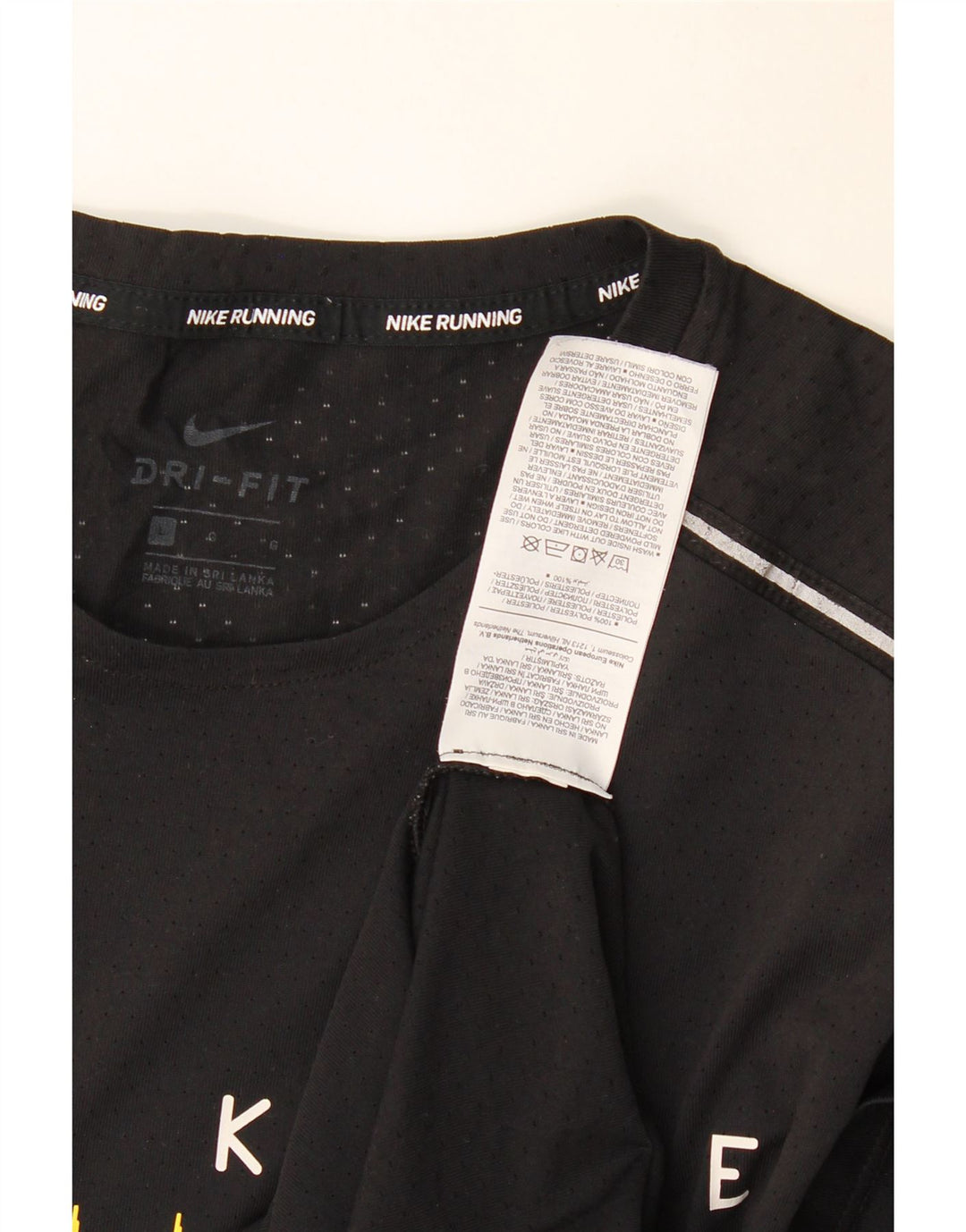 NIKE T-shirt grafica da uomo Dri Fit Top grande in poliestere nero