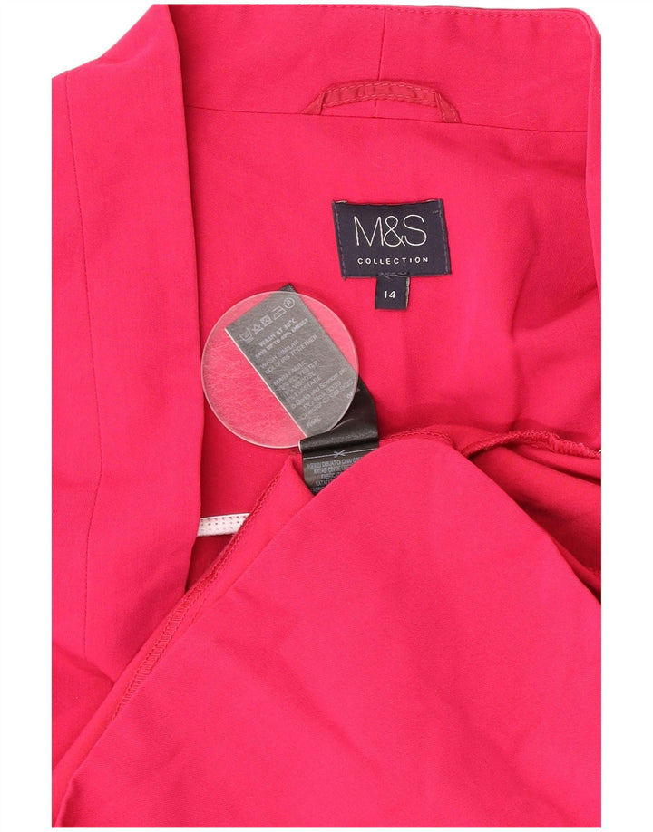 Giacca Marks & Spencer da donna Open Blazer UK 14 poliestere rosa medio