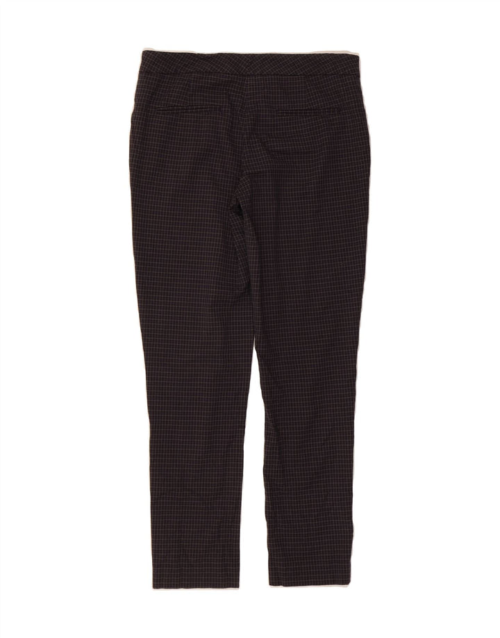 BENETTON Womens Slim Chino Trousers IT 42 Medium W30 L29 Purple Check Vintage Benetton and Second-Hand Benetton from Messina Hembry 