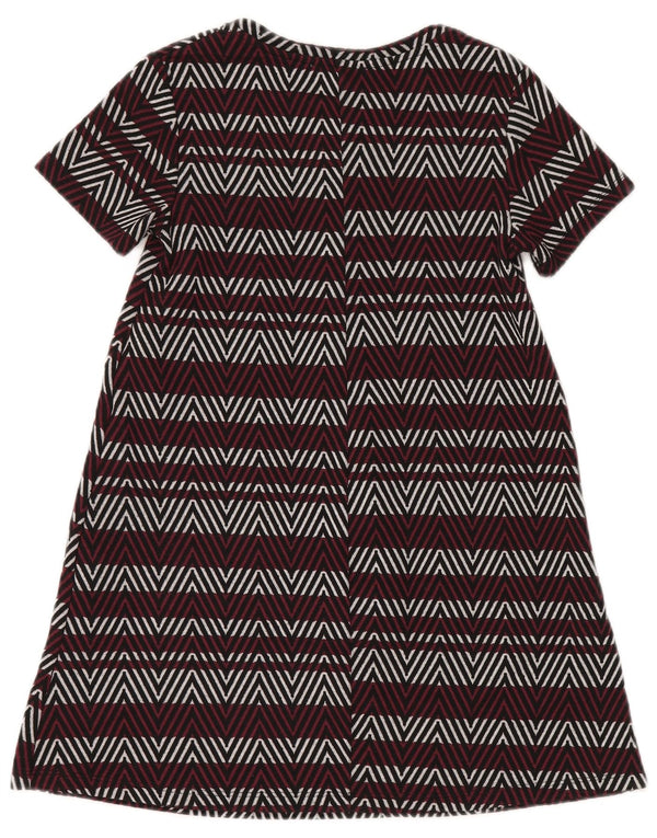 Abito maglione a maniche corte da donna Zara UK 10 Piccolo Chevron bordeaux