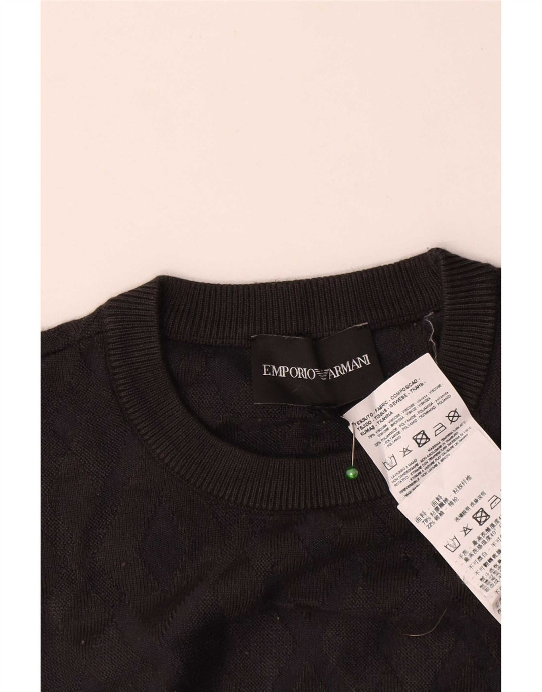 Maglione Uomo Girocollo Emporio Armani in Viscosa Grigio Medio