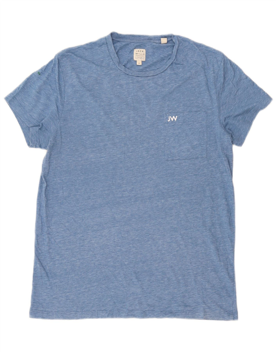 T-shirt da uomo Jack Wills Top in cotone screziato blu medio