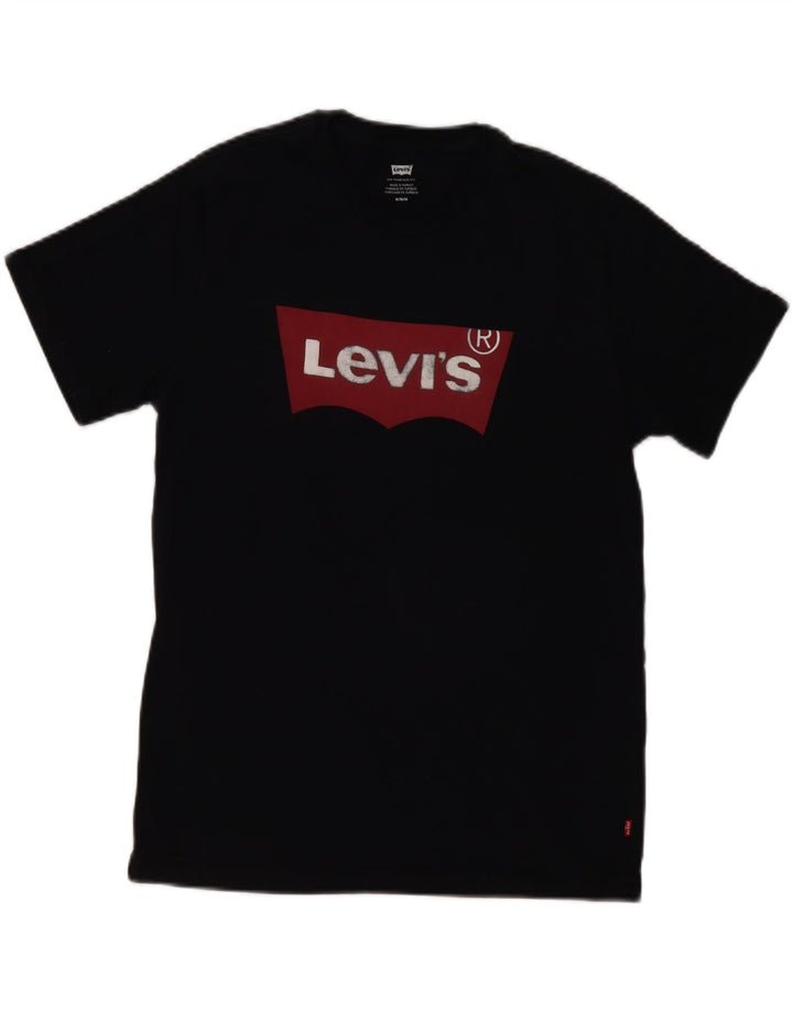 T-shirt grafica da uomo Levi's Top in cotone nero medio