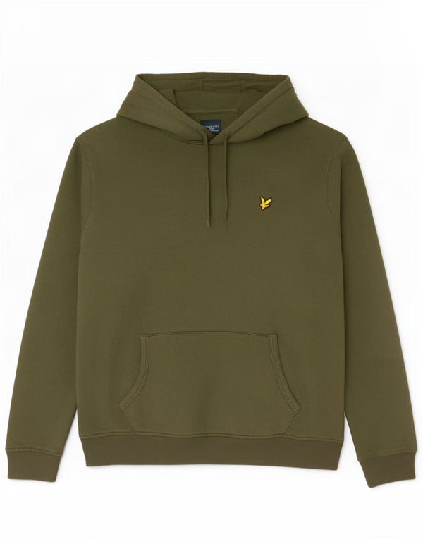 Felpa con cappuccio da uomo Lyle & Scott XL in cotone kaki