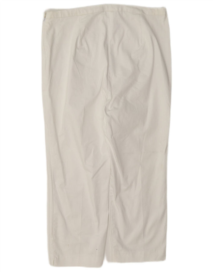 Pantaloni Capri da donna Marks & Spencer UK 12 Medium W30 L21 Cotone bianco