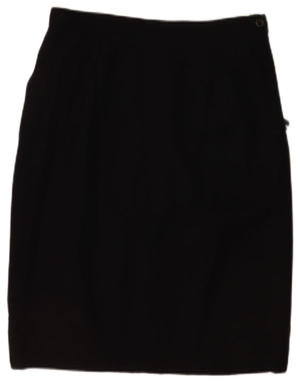 Gonna tubino a vita alta da donna Valentino IT 46 Large W28 Lana d'agnello nera