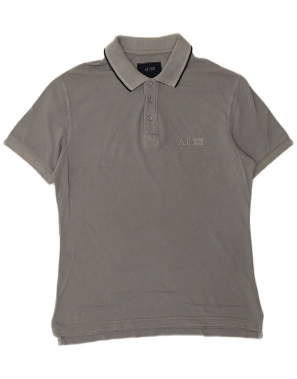 ARMANI JEANS Polo Uomo Cotone Grigio Medio
