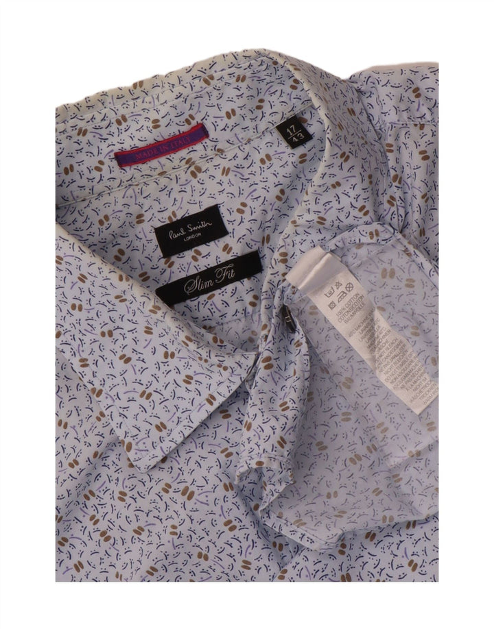 Camicia slim fit da uomo con motivo astratto Paul Smith taglia 43 17 blu medio