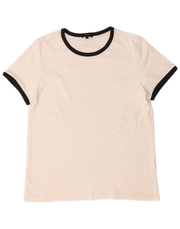 T-shirt da donna Massimo Dutti Top UK 14 Large White Colourblock