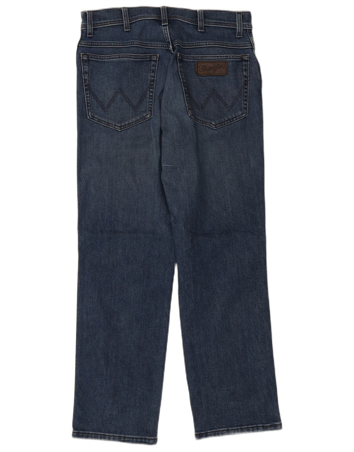 WRANGLER Womens Straight Jeans W32 L30 Blue Cotton