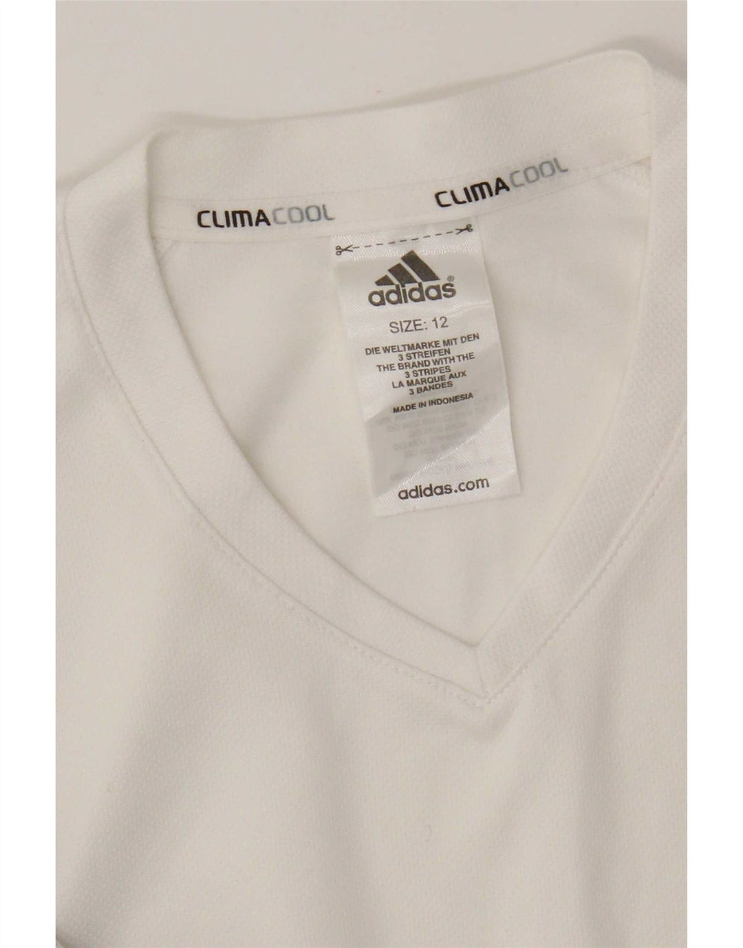 Canotta Adidas Climacool da donna UK 12 Poliestere color block bianco medio