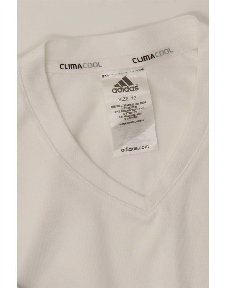 Canotta Adidas Climacool da donna UK 12 Poliestere color block bianco medio