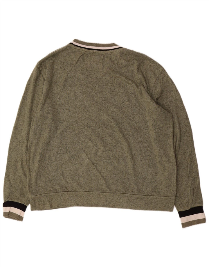 Felpa con grafica corta da donna SUPERDRY UK 14 grande verde screziato