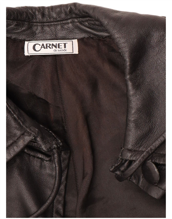 Cappotto in pelle da donna Carnet UK 18 XL Nero