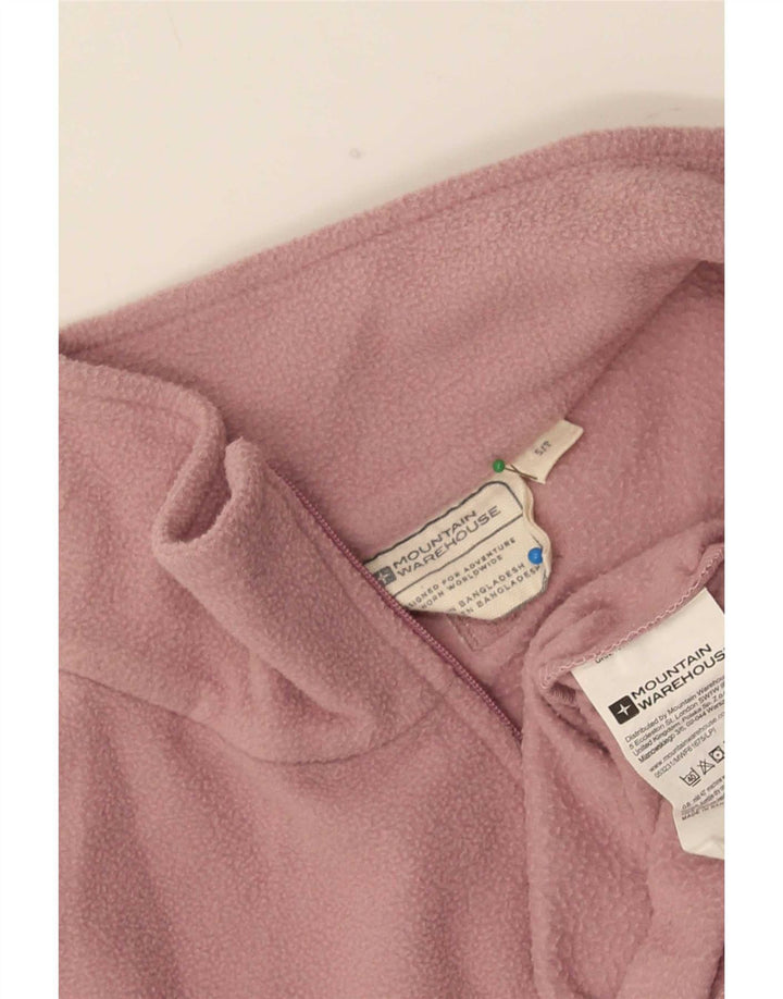 Mountain Warehouse Maglione in pile da uomo con collo con zip piccolo poliestere rosa