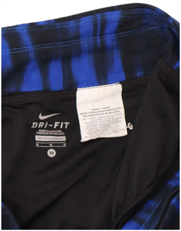 Pantaloncini sportivi NIKE da donna Dri Fit UK 14 medio poliestere nero tie-dye