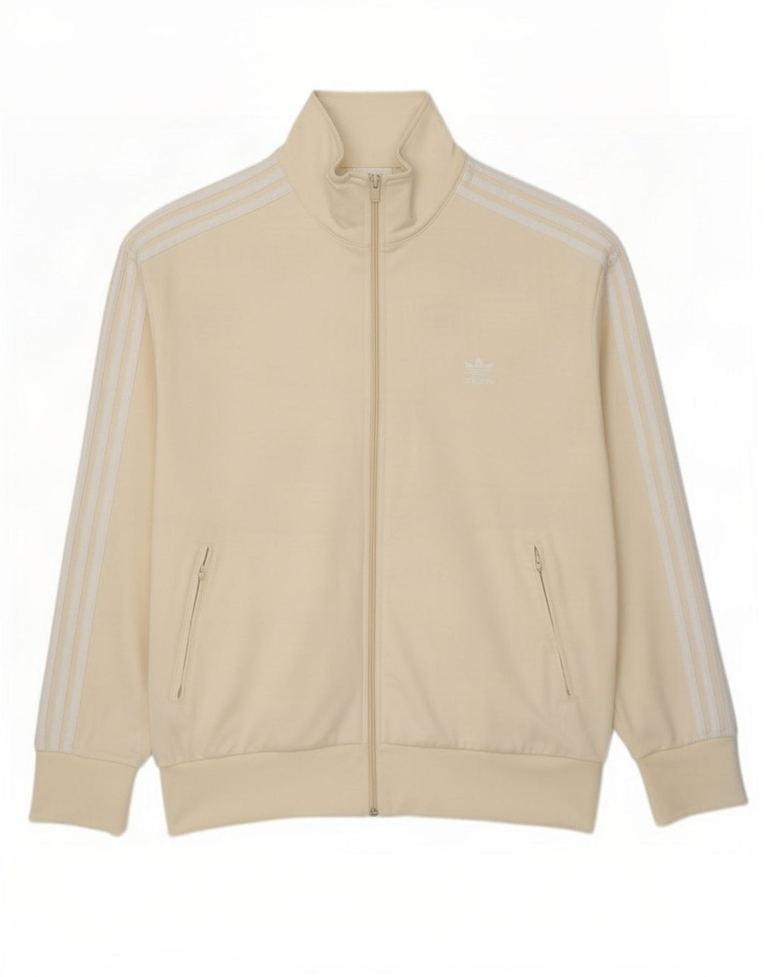 Giacca da ginnastica da uomo Adidas XL in poliestere bianco sporco