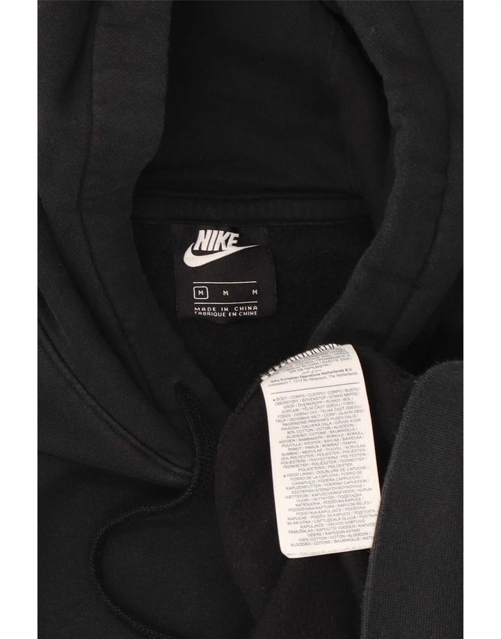 Felpa con cappuccio da uomo Nike, cotone medio nero