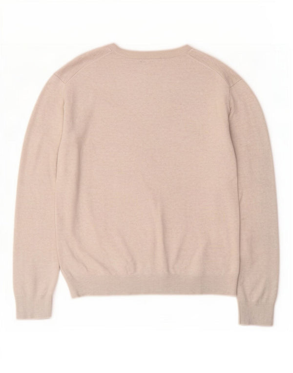 Calvin Klein Uomo Girocollo Maglione Maglione Grande Cotone Beige