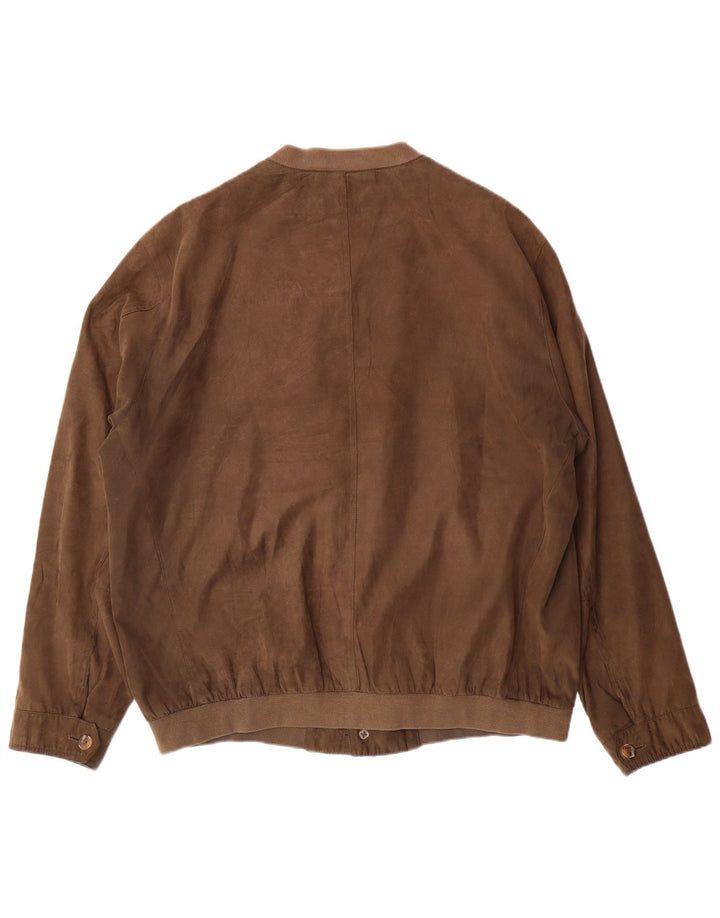 BUGATTI Mens Bomber Jacket IT 54 2XL Khaki Polyester