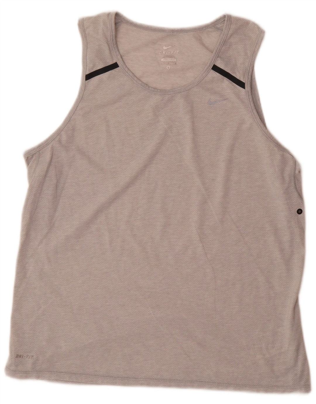Canotta Nike Dri Fit da uomo, grande, in poliestere color block grigio