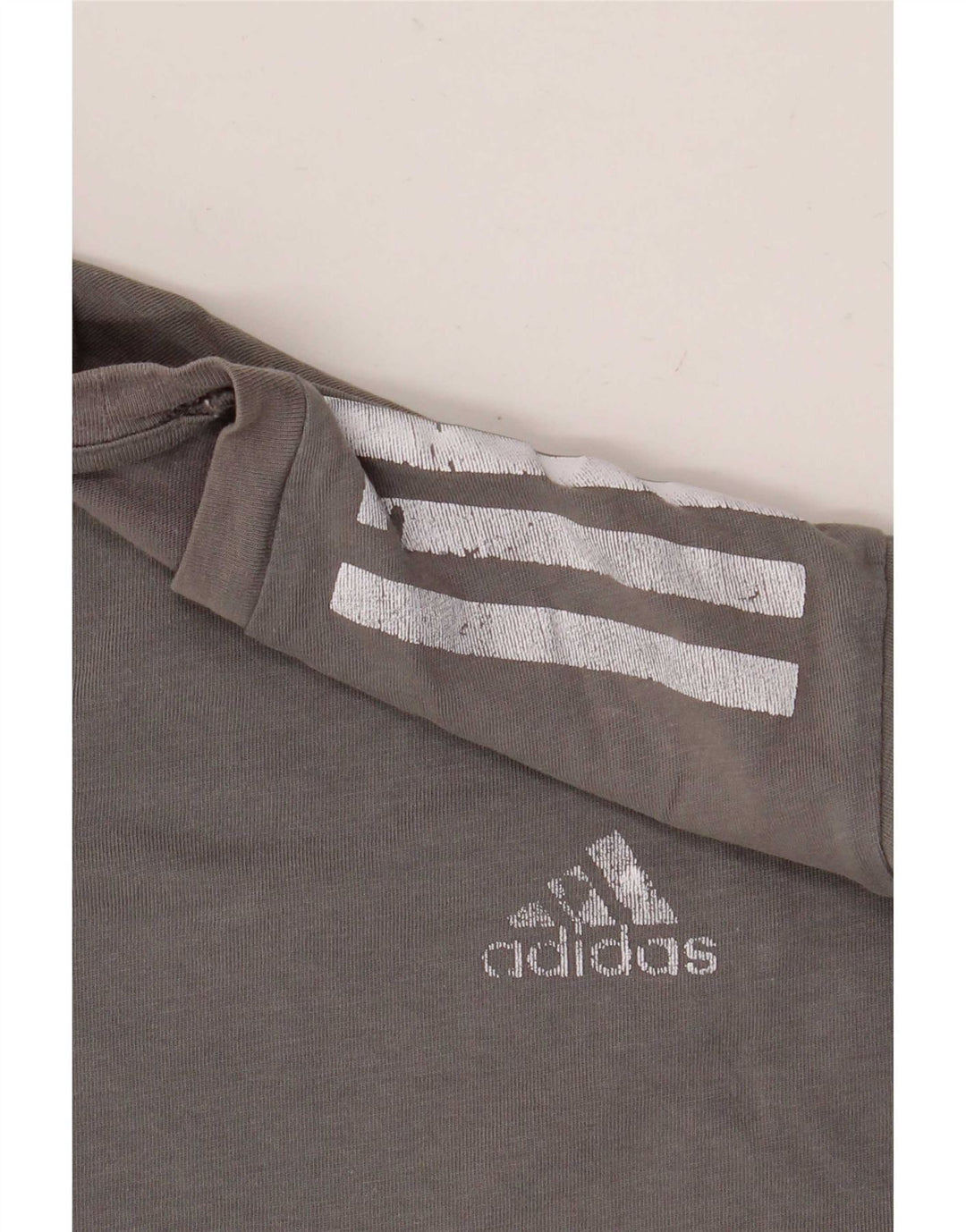 T-shirt da uomo Adidas Top in cotone grigio medio