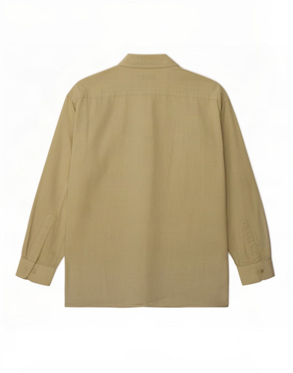 Pierre Cardin Mens Shirt Size 18 2XL Khaki Cotton