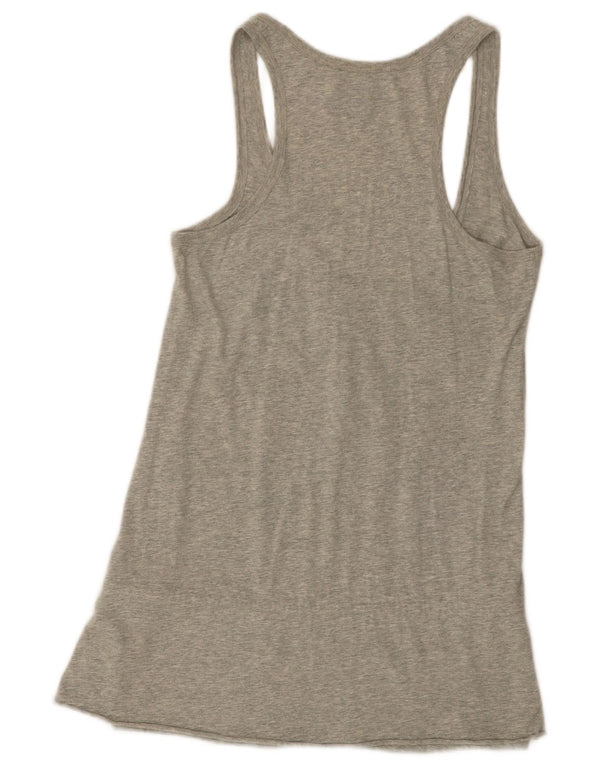 POLO RALPH LAUREN Canotta grafica da donna UK 14 Large Grigio Cotone