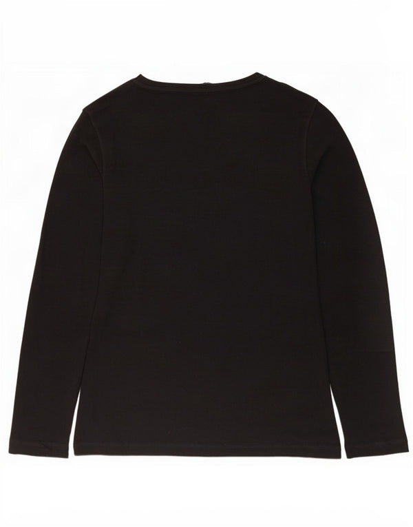Marks & Spencer Top da donna a maniche lunghe UK 16 Large in cotone nero