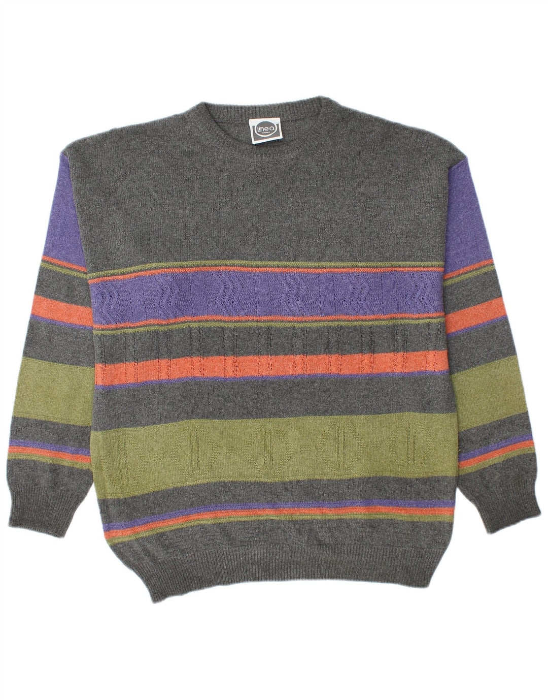Maglione Uomo Girocollo LINEA IT 48 Righe Medie Multicolori