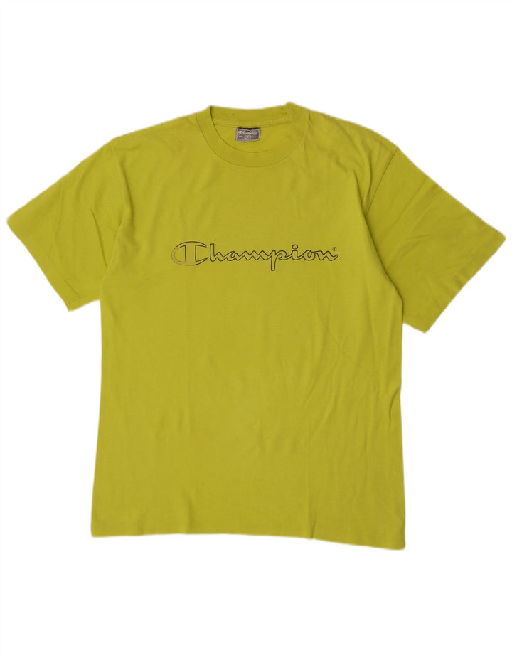 T-shirt grafica da uomo Champion Top in cotone verde medio