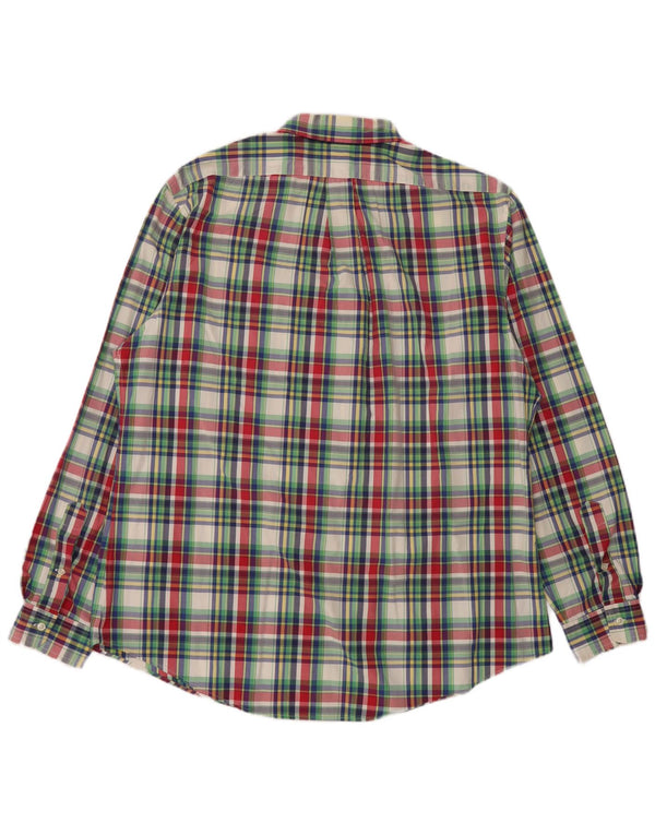 POLO RALPH LAUREN Camicia da uomo su misura XL in cotone a quadri multicolore
