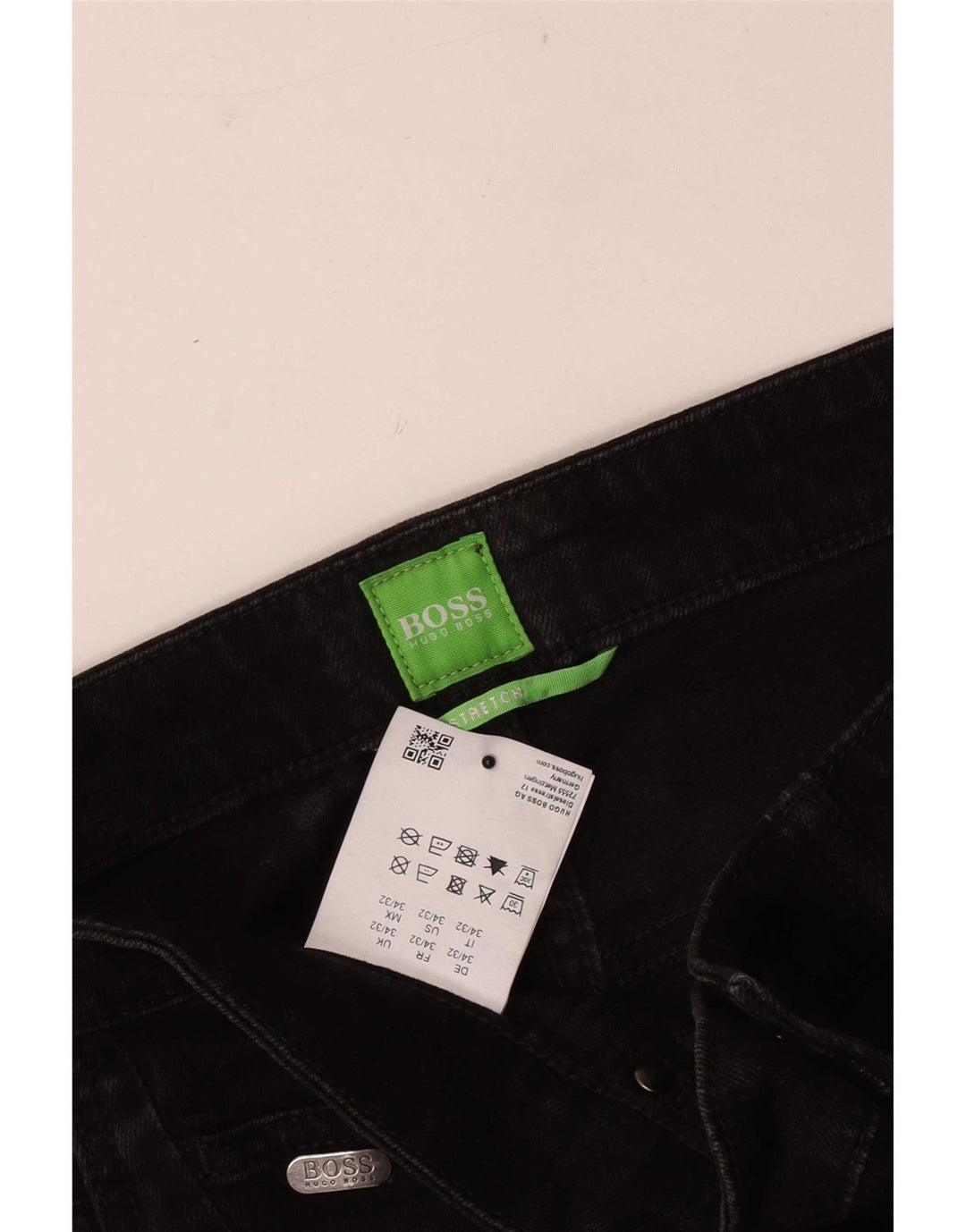 Jeans slim da uomo Hugo Boss W34 L32 cotone nero
