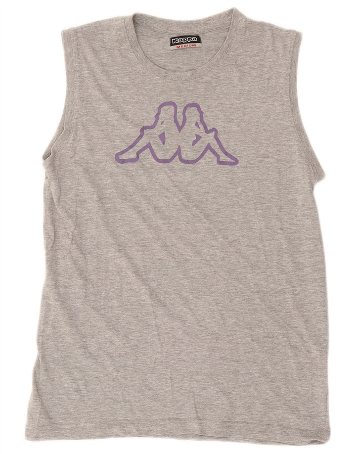 Canotta grafica da donna Kappa UK 14 Cotone grigio medio
