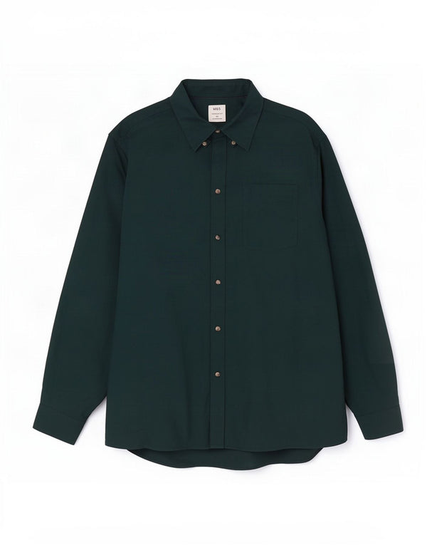 Camicia Marks & Spencer da uomo vestibilità regolare 3XL cotone verde