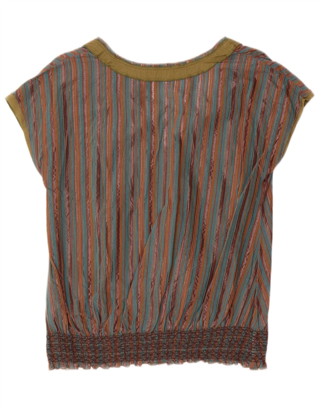 Penny Black Camicetta da donna Top UK 10 Piccolo cotone a righe multicolore