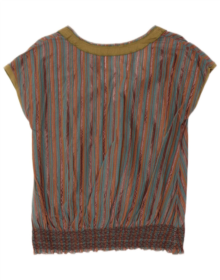 Penny Black Camicetta da donna Top UK 10 Piccolo cotone a righe multicolore