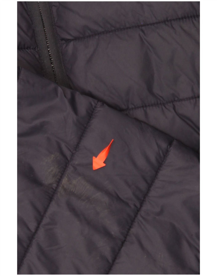 CREW CLOTHING Giacca imbottita da donna UK 16 Large in nylon blu navy