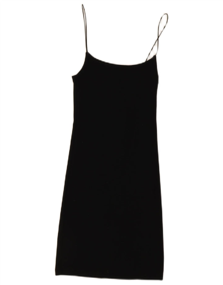 Abito sottoveste da donna Zara UK 8 piccolo in cotone nero