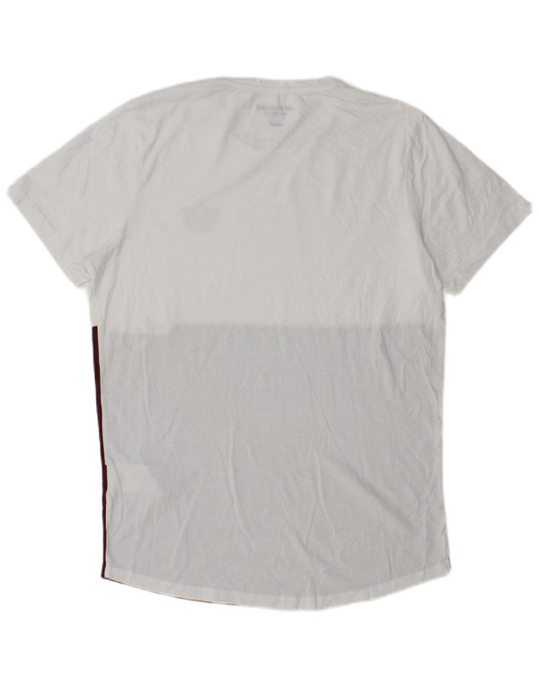 JACK & JONES T-shirt da uomo vestibilità regolare Top Large in cotone color block bianco
