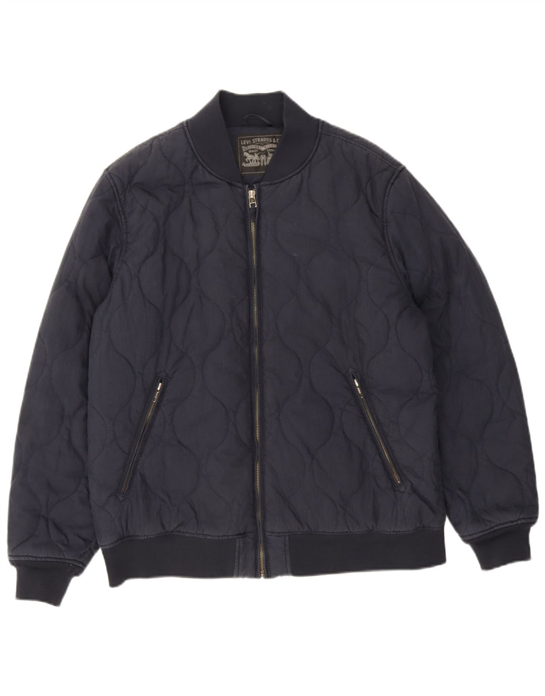 Giacca imbottita bomber da uomo Levi's UK 42 XL Cotone blu navy