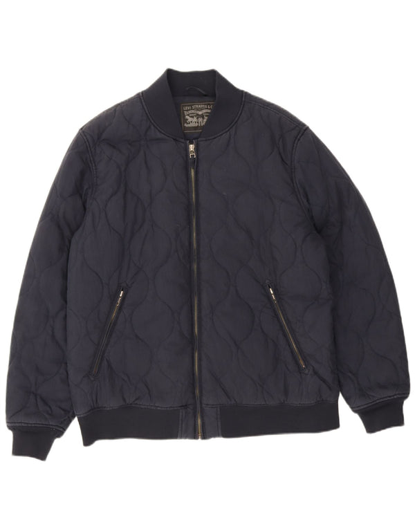 Giacca imbottita bomber da uomo Levi's UK 42 XL Cotone blu navy