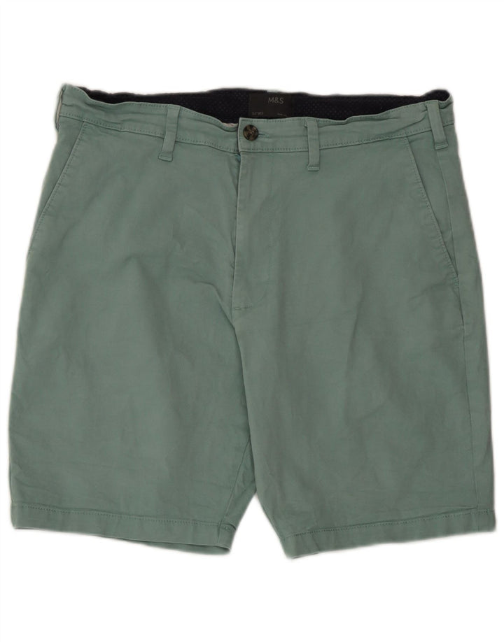 Pantaloncini chino da uomo Marks & Spencer W34 grandi in cotone verde