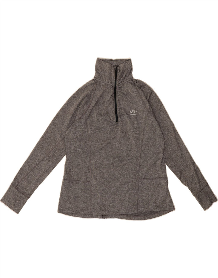 UMBRO Womens Zip Neck Pullover Tracksuit Top UK 18 XL Grey Polyester Vintage Umbro and Second-Hand Umbro from Messina Hembry 