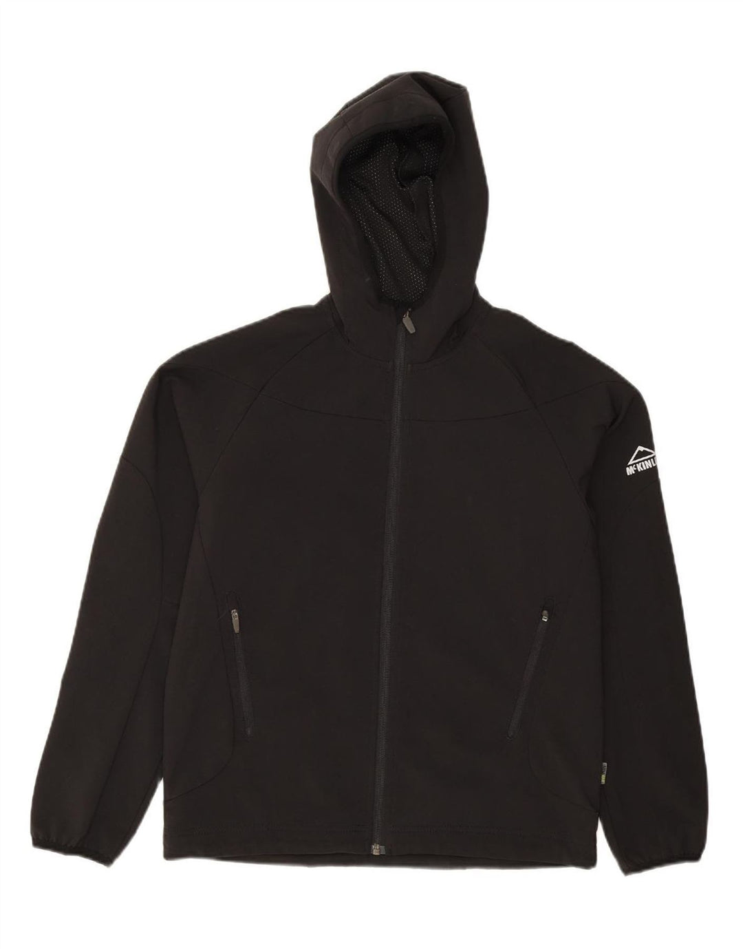 MC KINLEY Girls Hooded Tracksuit Top Jacket 13-14 Years Black Polyester